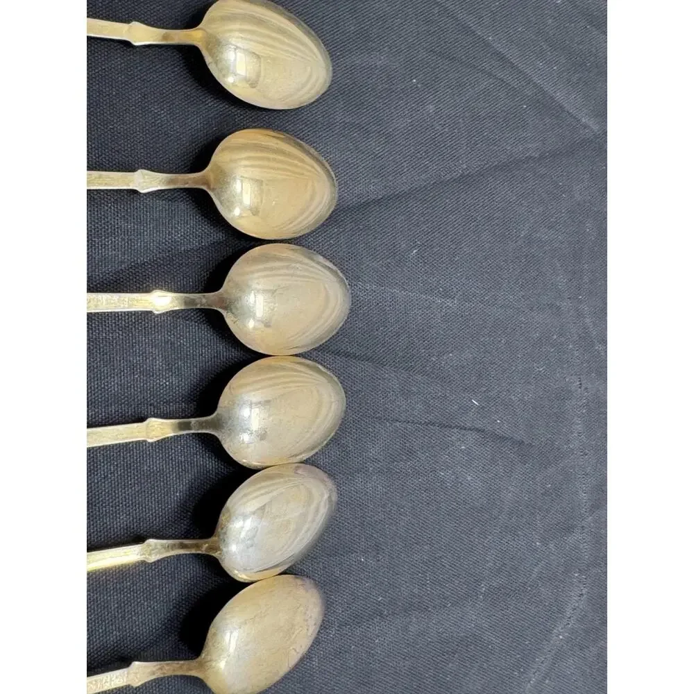 Magnus Aase Vintage Norwegian 830S Silver Spoons Set 6 NM Openwork Demitasse 4